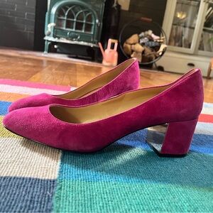 Pink chunk heels size 9.5
